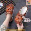 Football Crocs Personalized Cincinnati Bengals Ripped Zebra Print Paint Clog Shoes