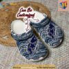 Football Crocs Personalized Dallas Cowboys Ripped Zebra Print Paint Clog Shoes