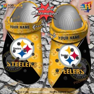 Football Crocs Personalized Pittsburgh Steelers Team Pattern Clog Shoes