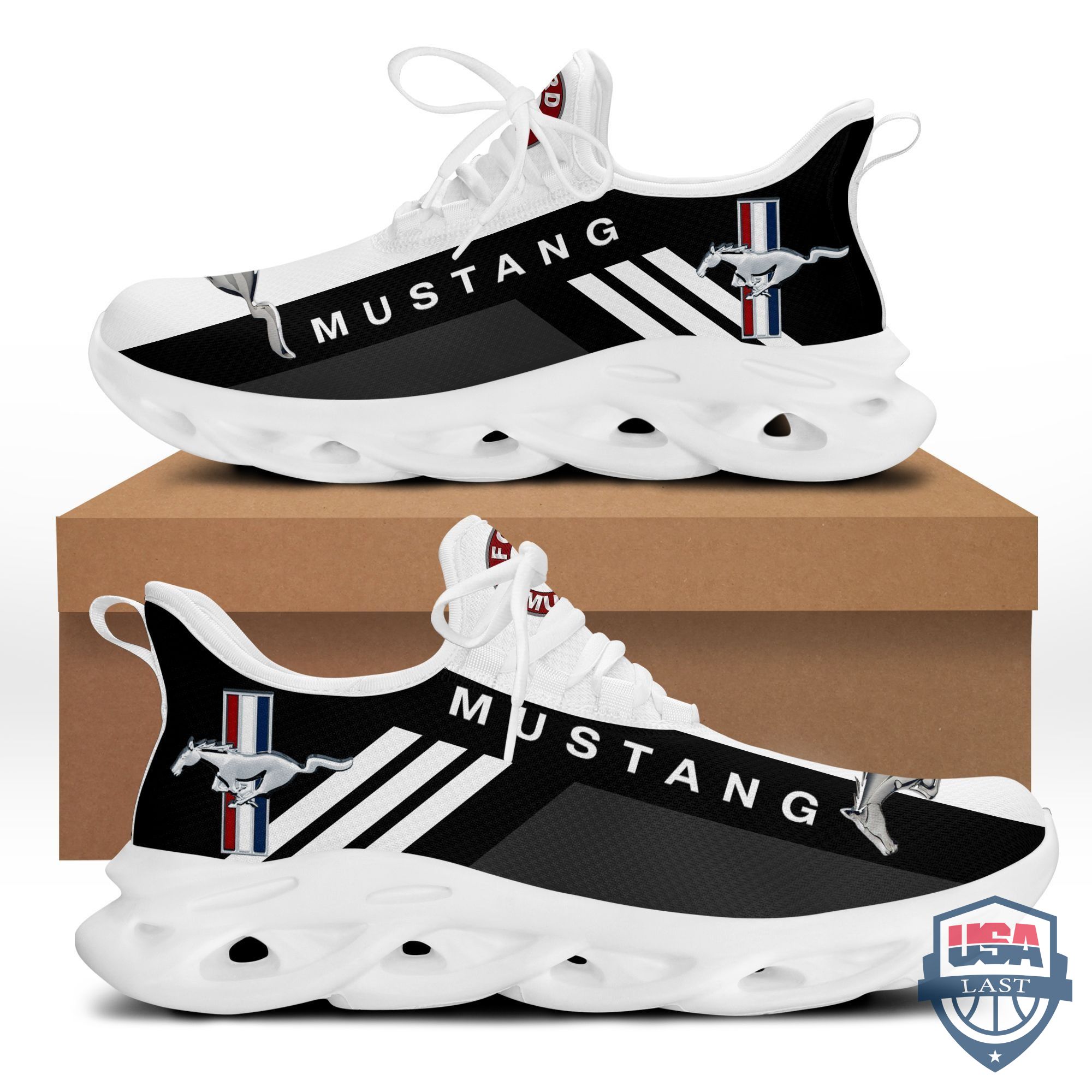 Ford Mustang White Color Max Soul Sneaker- Hothot 100122 Ford Mustang White Color Max Soul Sneaker- Hothot 100122