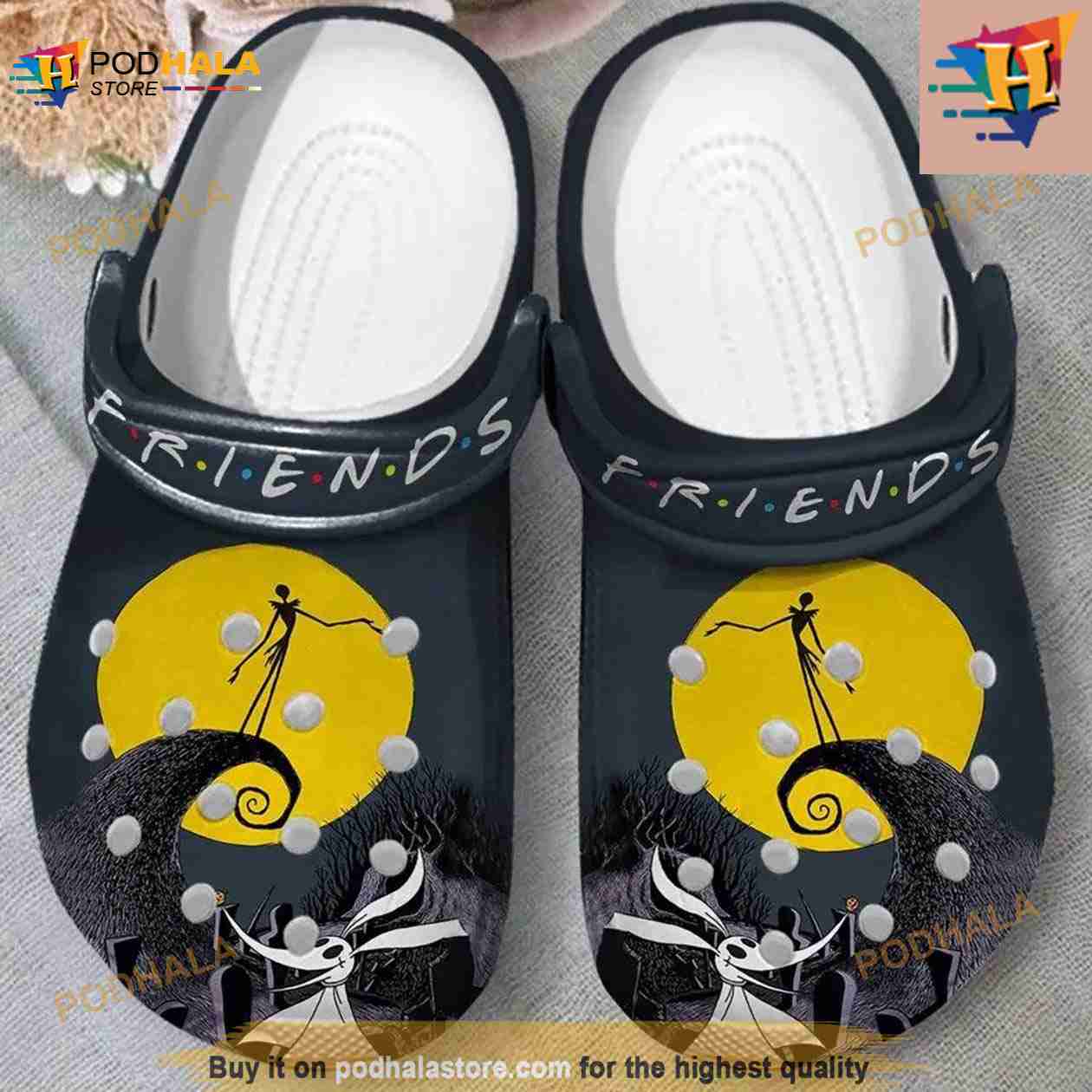 Friends Jack And Sally Crocs Clog Shoes Friends Jack And Sally Crocs Clog Shoes