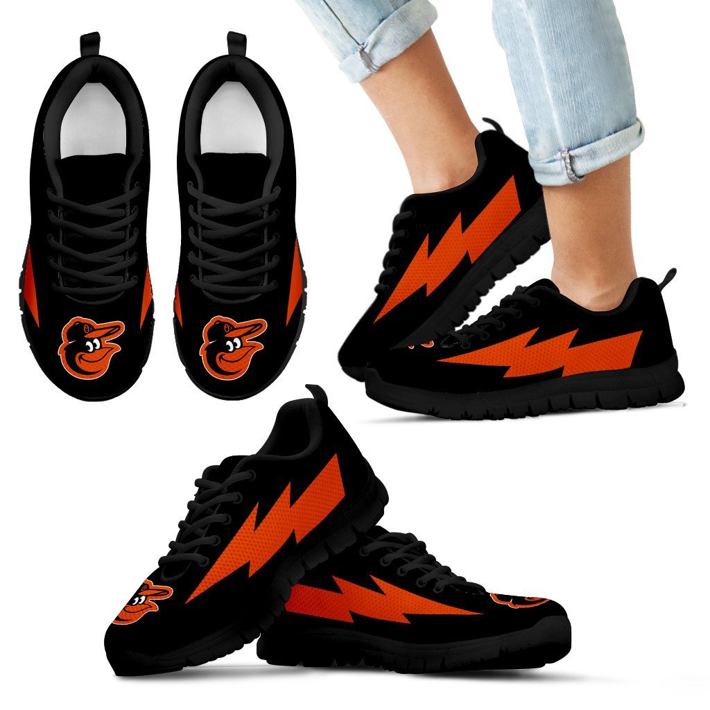 Funny Style Baltimore Orioles Sneakers Thunder Lightning Amazing Logo Funny Style Baltimore Orioles Sneakers Thunder Lightning Amazing Logo