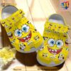 Funny Yellow Spongebob Face Cartoon Crocs Clog Shoes