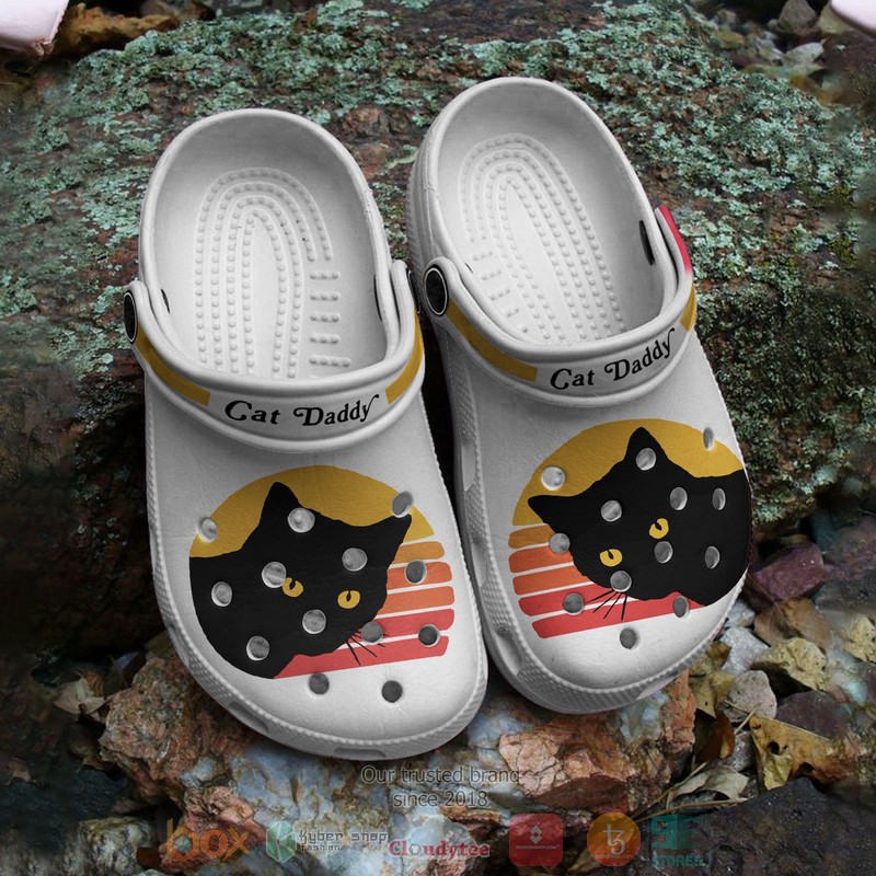 Get Daddy Black Cat Crocs Crocband Shoes Get Daddy Black Cat Crocs Crocband Shoes
