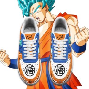 Goku Blue Dragon Ball Anime Air Force Shoes