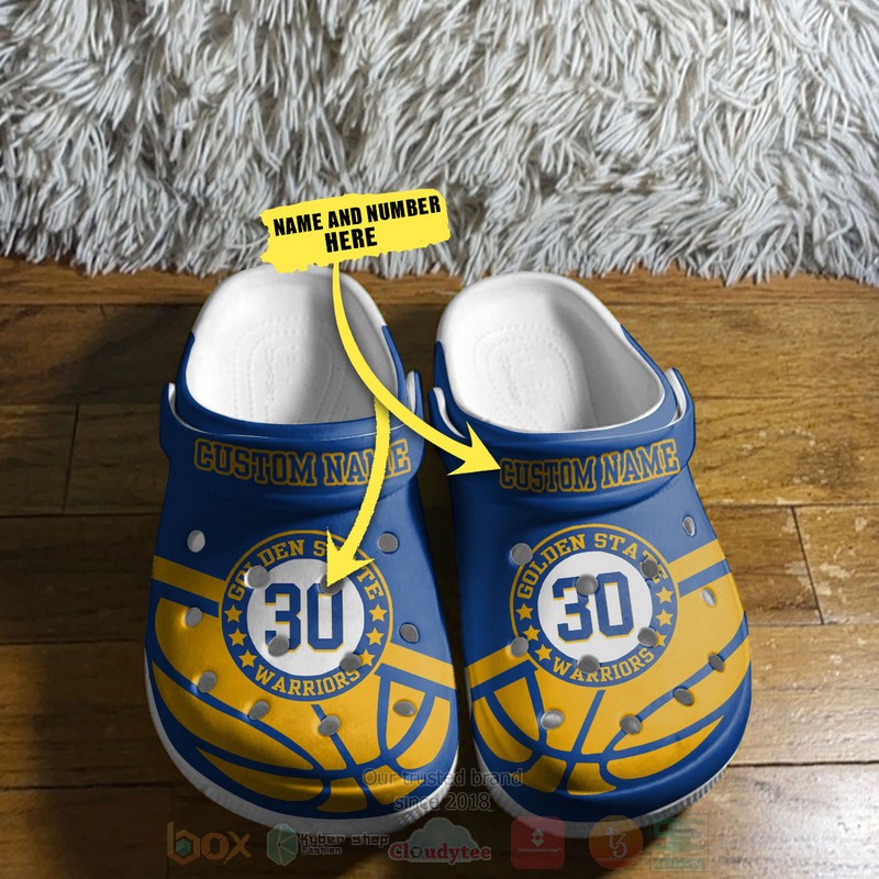 Golden State Warriors Uniform Personalized Crocband Crocs Clog Shoes Golden State Warriors Uniform Personalized Crocband Crocs Clog Shoes