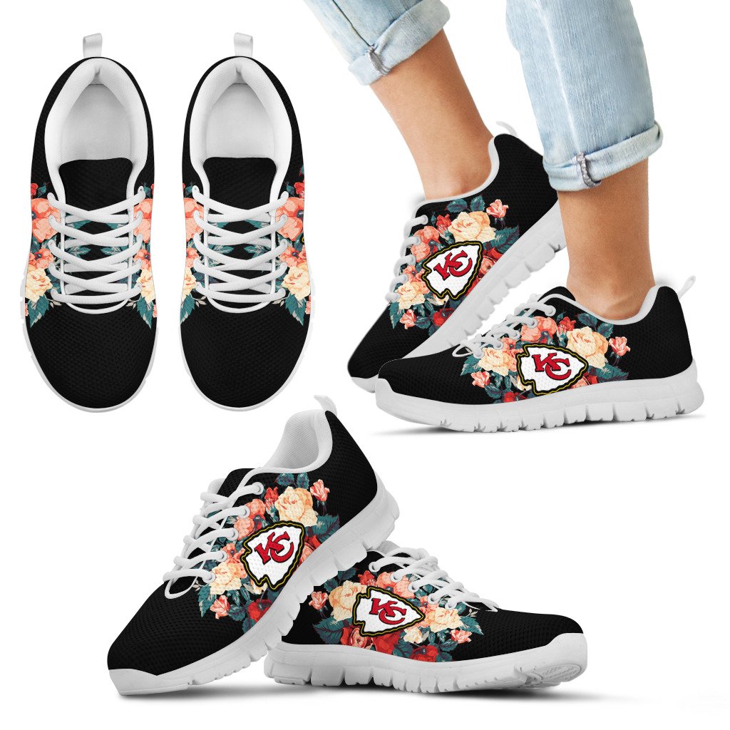 Gorgeous-Flowers-Background-Insert-Pretty-Logo-Kansas-City-Chiefs-Sneakers-1