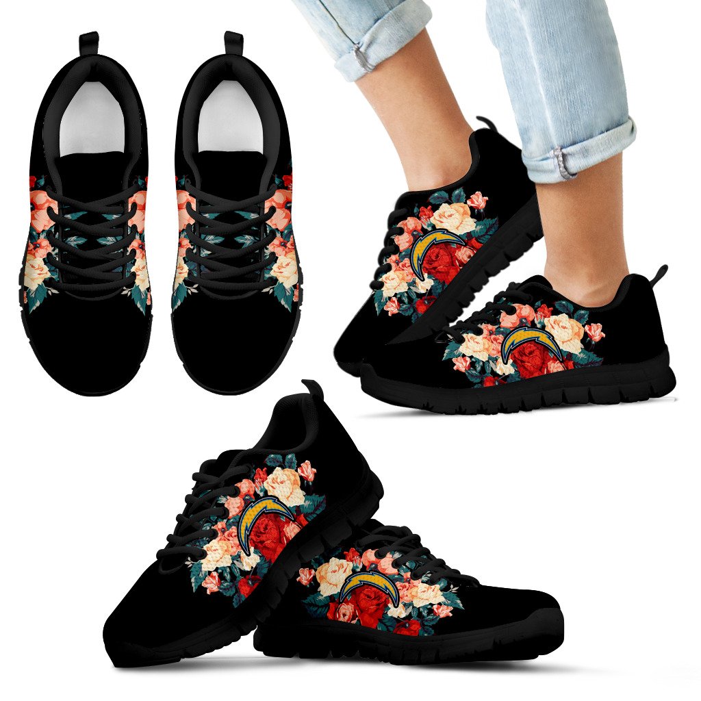 Gorgeous Flowers Background Insert Pretty Logo Los Angeles Chargers Sneakers Gorgeous Flowers Background Insert Pretty Logo Los Angeles Chargers Sneakers