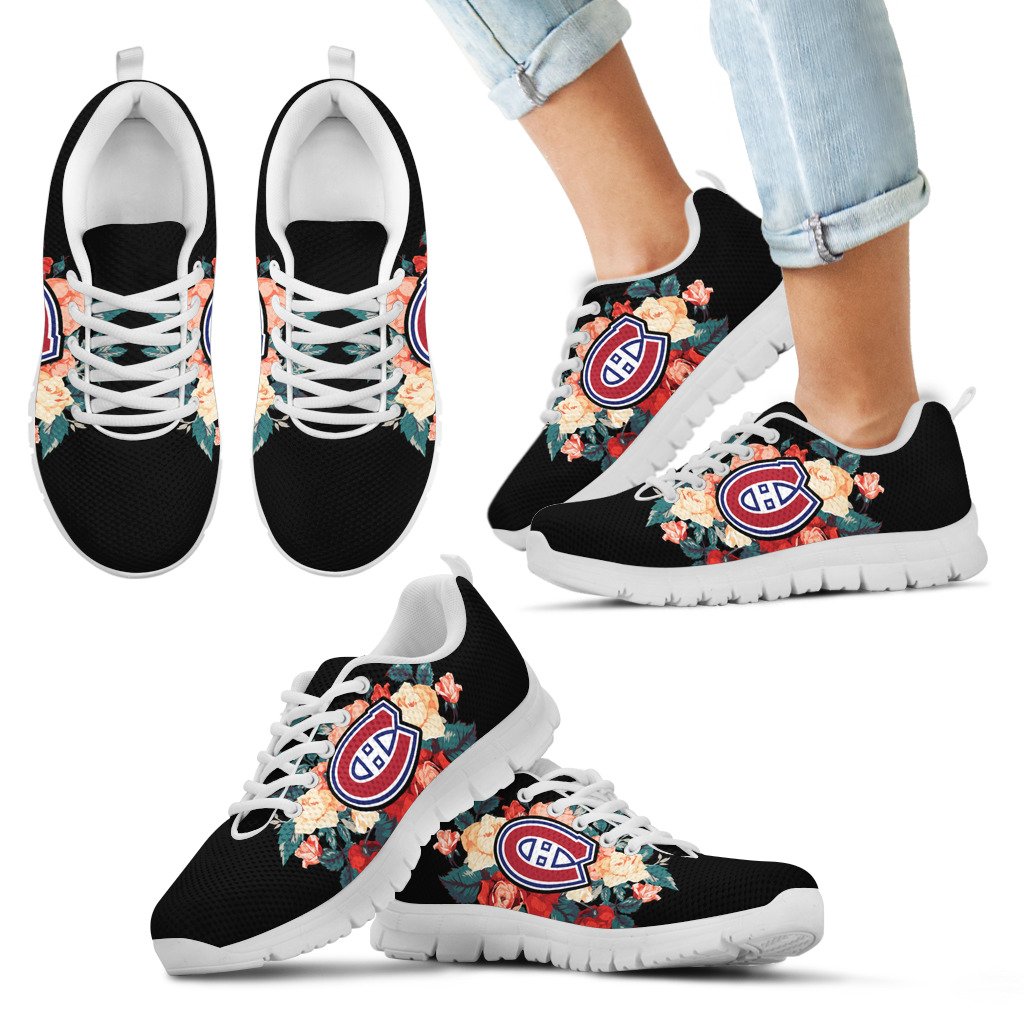 Gorgeous-Flowers-Background-Insert-Pretty-Logo-Montreal-Canadiens-Sneakers-1