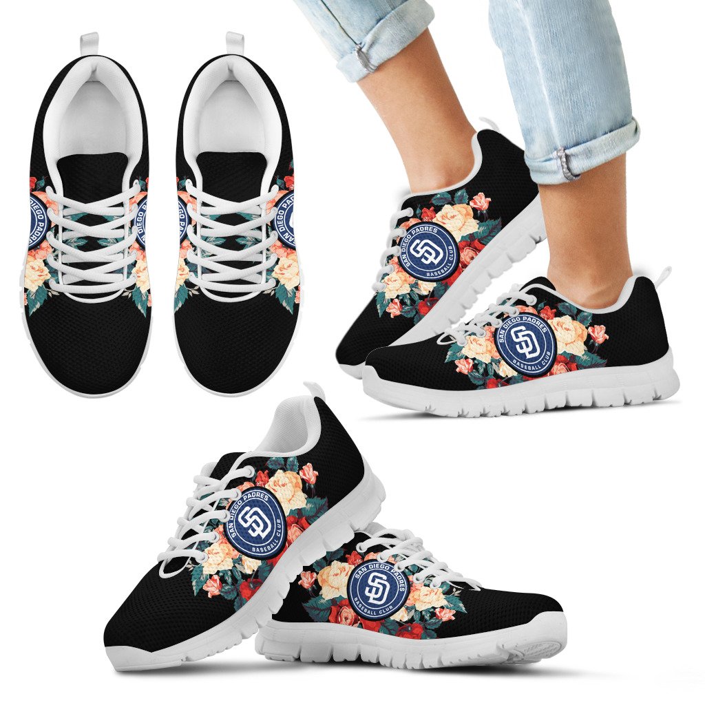 Gorgeous-Flowers-Background-Insert-Pretty-Logo-San-Diego-Padres-Sneakers-1