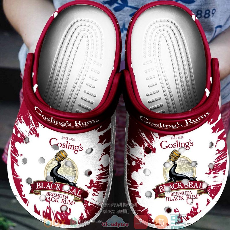 Gosling’S Black Seal Rum Drinking Crocband Clog Shoes Gosling’S Black Seal Rum Drinking Crocband Clog Shoes