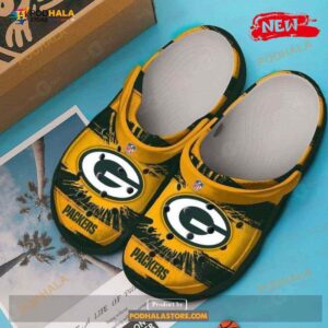 Green Bay Packers Teams Rubber Crocs Crocband Clogs Comfy Footwear