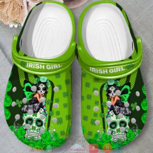 Green Butterfly Girl Crocband Shoes