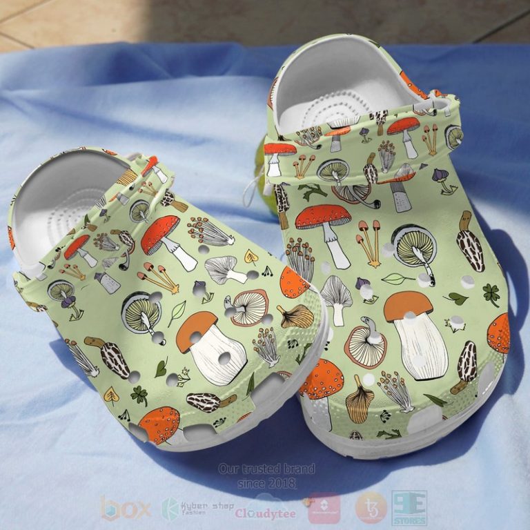 Green-Mushroom-Pattern-Crocband-Crocs-Clog-Shoes-1