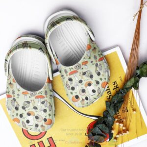 Green Mushroom Pattern Crocband Crocs Clog Shoes