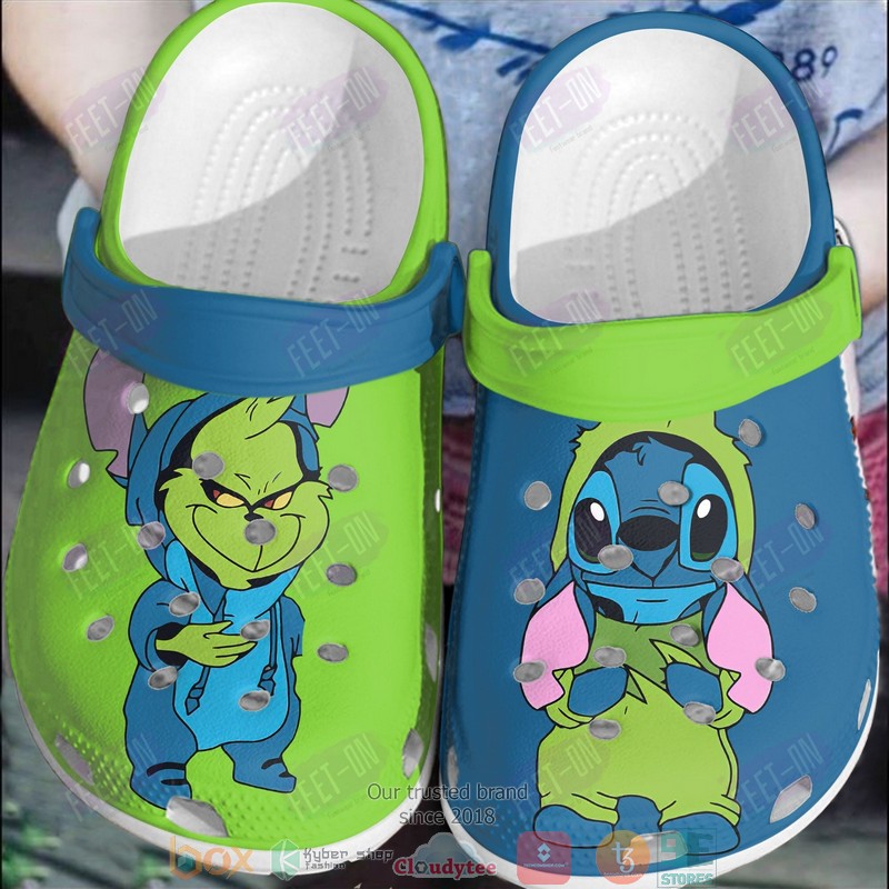 Grinch And Stitch Crocband Crocs Clog Shoes Grinch And Stitch Crocband Crocs Clog Shoes
