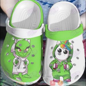 Grinch And Unicorn Cute Crocband Crocs Clog Shoes