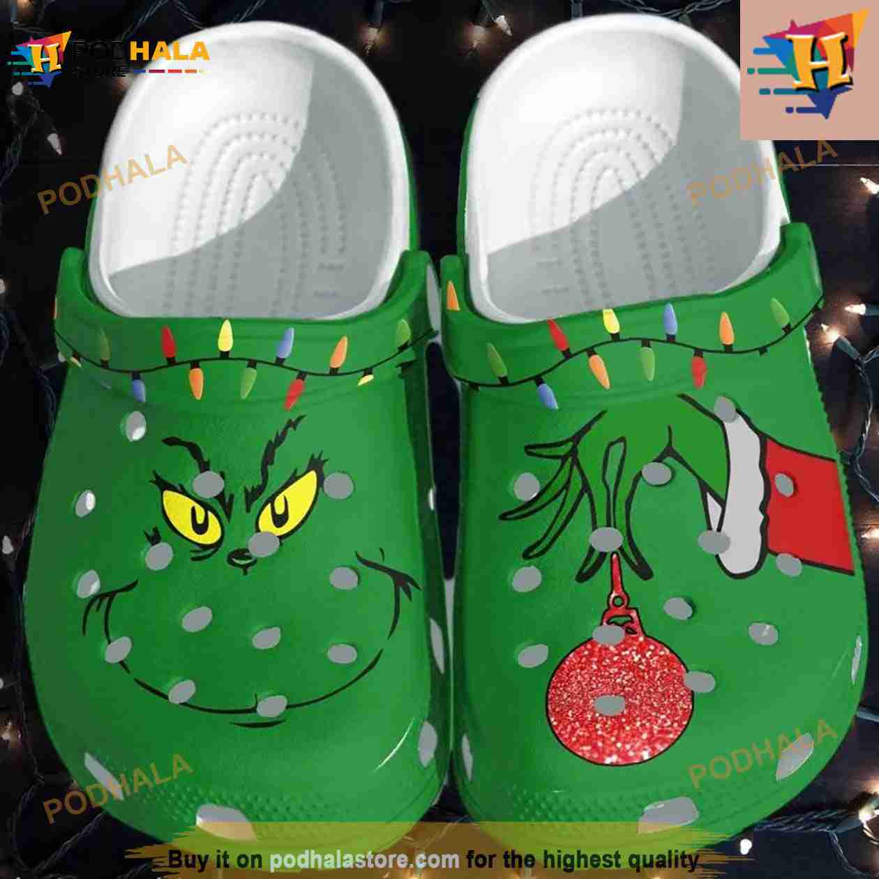 Grinch Face Funny Crocs Clog Shoes Grinch Face Funny Crocs Clog Shoes
