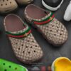 Gucci Brown Pattern Crocband Clog Shoes