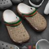 Gucci Khaki Pattern Crocband Clog Shoes
