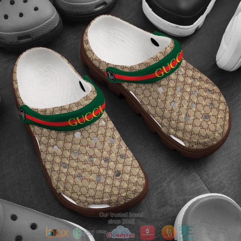 Gucci-Khaki-Pattern-Crocband-Clog-Shoes-3