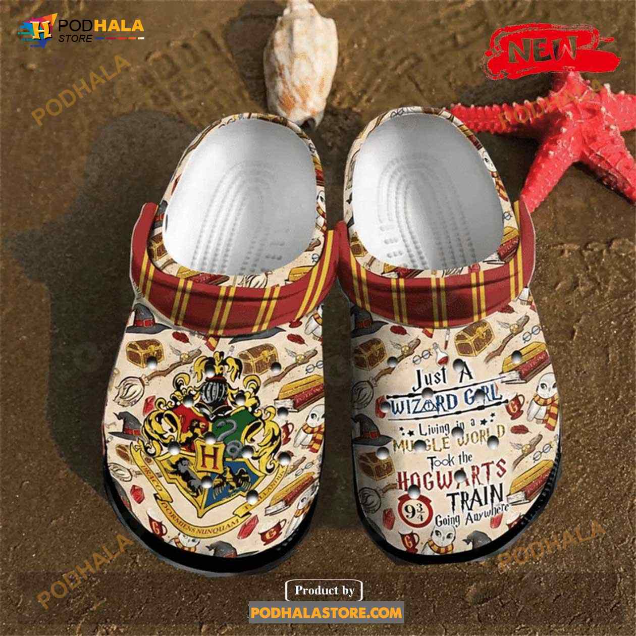 Harry Potter Fan Just A Wizard Girl Gift For Lover Rubber Crocs Crocband Clogs Comfy Footwear Harry Potter Fan Just A Wizard Girl Gift For Lover Rubber Crocs Crocband Clogs Comfy Footwear