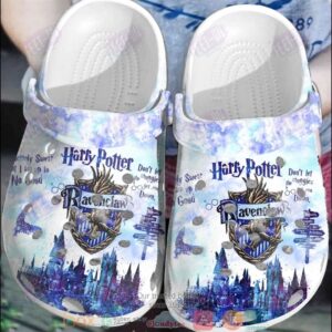 Harry Potter Ravenclaw Blue-White Crocband Crocs Clog Shoes