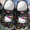 Hello Kitty Black Crocband Crocs Clog Shoes