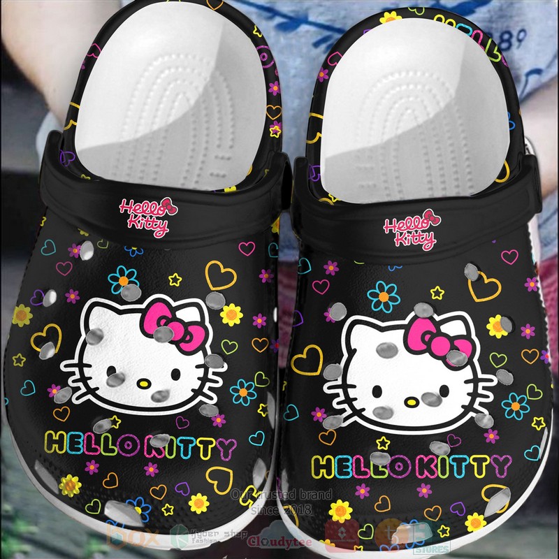 Hello Kitty Black Crocband Crocs Clog Shoes Hello Kitty Black Crocband Crocs Clog Shoes