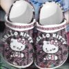 Hello Kitty Black-Pink Crocband Crocs Clog Shoes