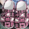 Hello Kitty Brown-Pink Crocband Crocs Clog Shoes