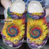 Hippie Sunflower Tie Dye Crocs Gift