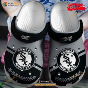 Hot MLB Team Chicago White Sox Grey-black Crocs Clog Shoes