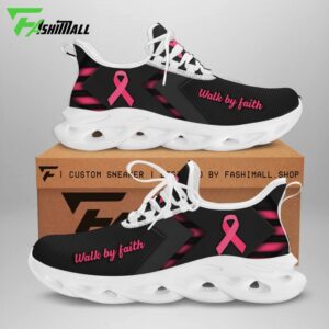 [Hot Sale] Breast Cancer Awareness Walk By Faith Max Soul Shoes Custom Sneaker