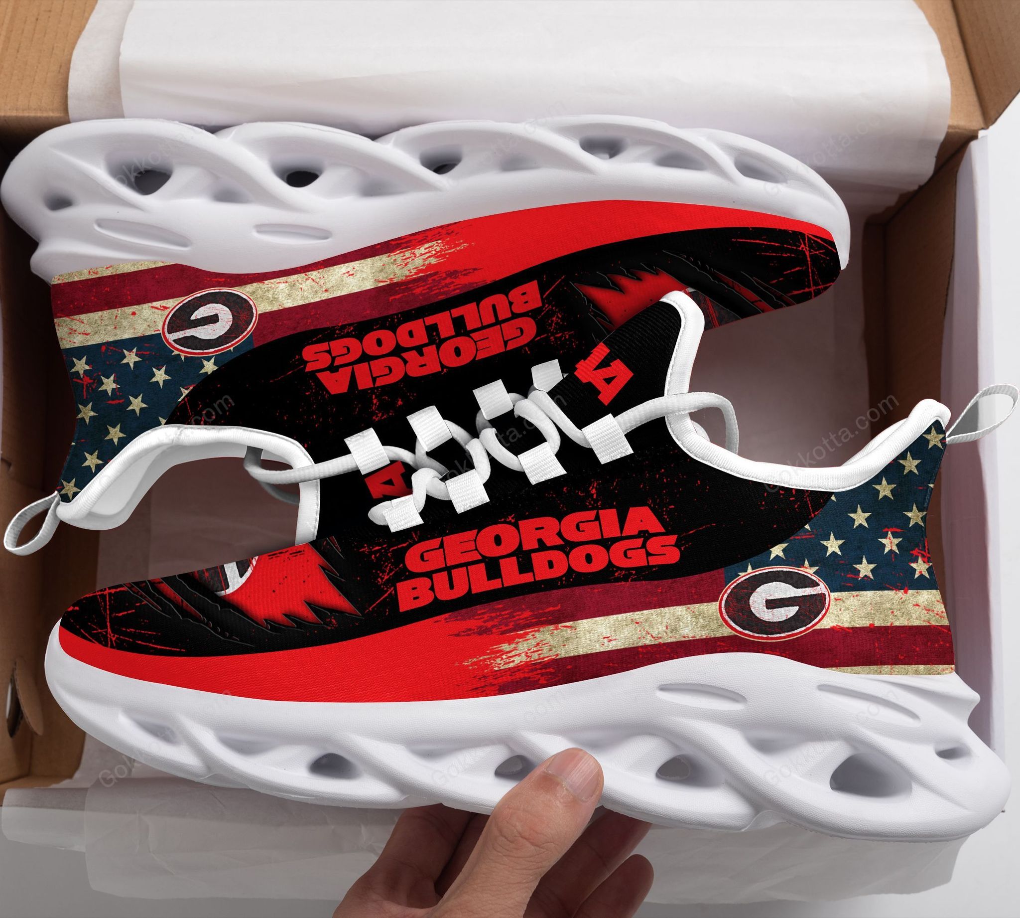 Hot-Sale-Ncaa-Georgia-Bulldogs-American-Flag-Max-Soul-Shoes-3