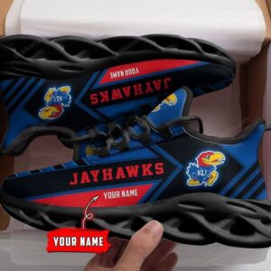 [Hot Sale] Ncaa Kansas Jayhawks Personalized Max Soul Shoes