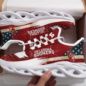 [Hot Sale] Ncaa Oklahoma Sooners American Flag Max Soul Shoes