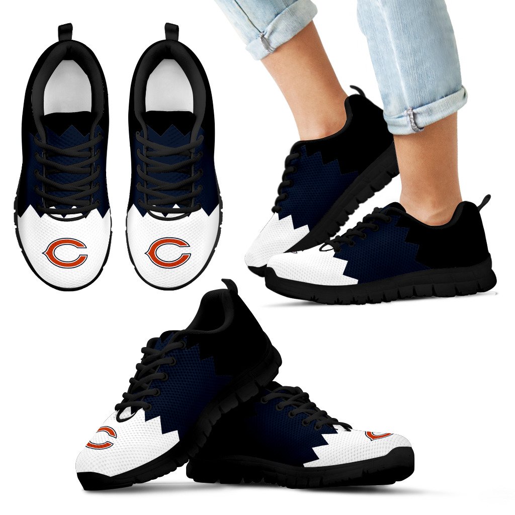 Incredible Line Zig Zag Disorder Beautiful Chicago Bears Sneakers Incredible Line Zig Zag Disorder Beautiful Chicago Bears Sneakers