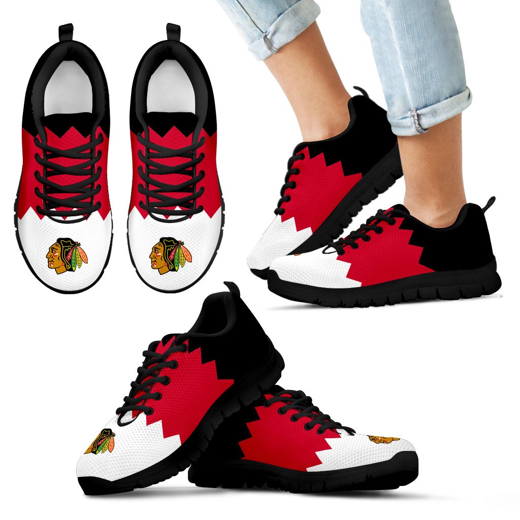 Incredible Line Zig Zag Disorder Beautiful Chicago Blackhawks Sneakers Incredible Line Zig Zag Disorder Beautiful Chicago Blackhawks Sneakers