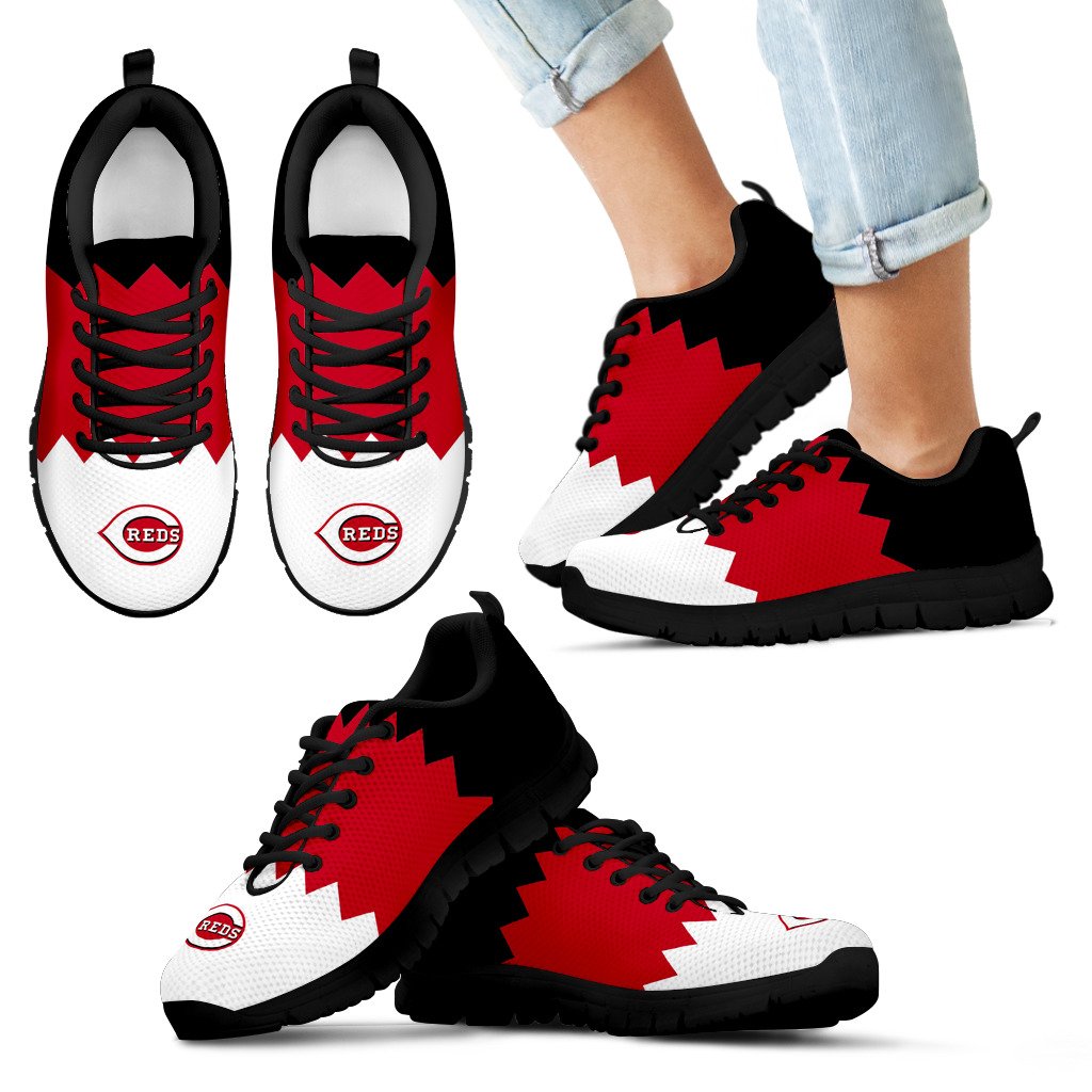 Incredible Line Zig Zag Disorder Beautiful Cincinnati Reds Sneakers Incredible Line Zig Zag Disorder Beautiful Cincinnati Reds Sneakers