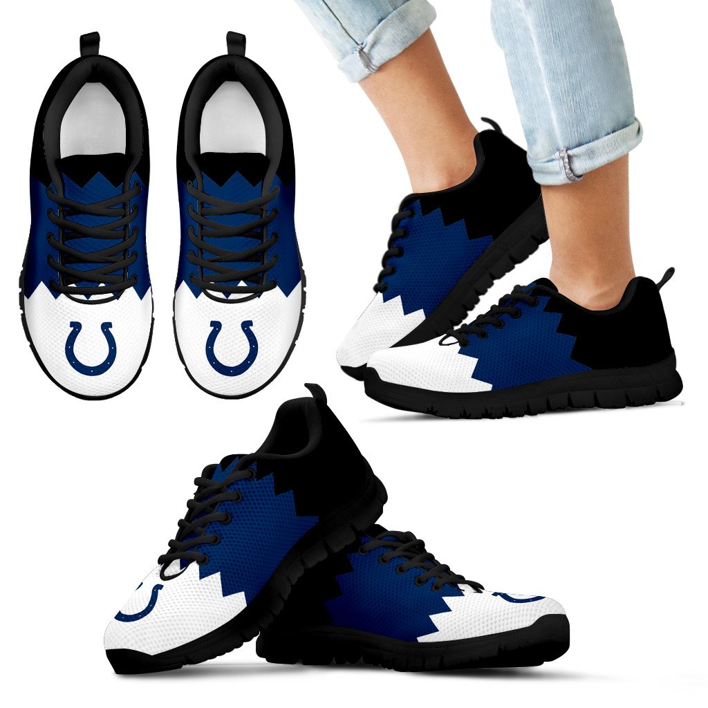 Incredible Line Zig Zag Disorder Beautiful Indianapolis Colts Sneakers Incredible Line Zig Zag Disorder Beautiful Indianapolis Colts Sneakers