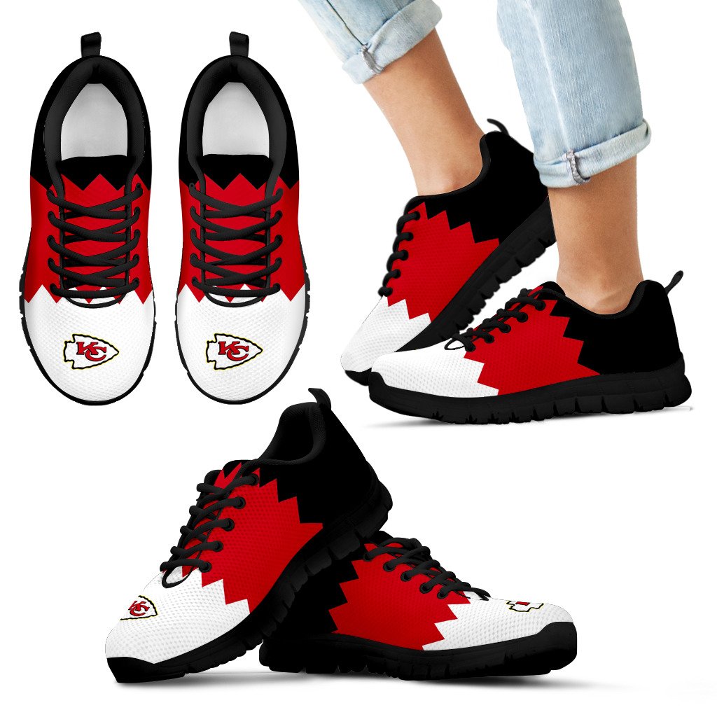Incredible Line Zig Zag Disorder Beautiful Kansas City Chiefs Sneakers Incredible Line Zig Zag Disorder Beautiful Kansas City Chiefs Sneakers