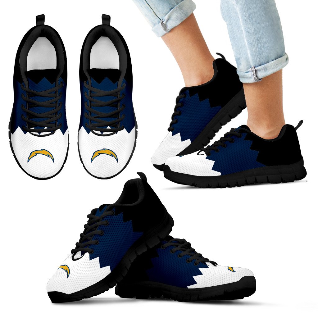 Incredible Line Zig Zag Disorder Beautiful Los Angeles Chargers Sneakers Incredible Line Zig Zag Disorder Beautiful Los Angeles Chargers Sneakers