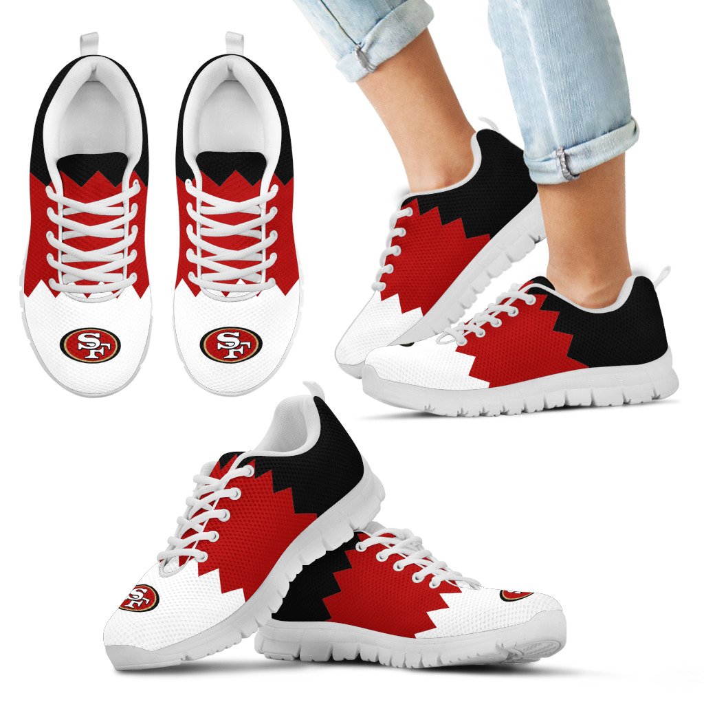 Incredible-Line-Zig-Zag-Disorder-Beautiful-San-Francisco-49ers-Sneakers-1