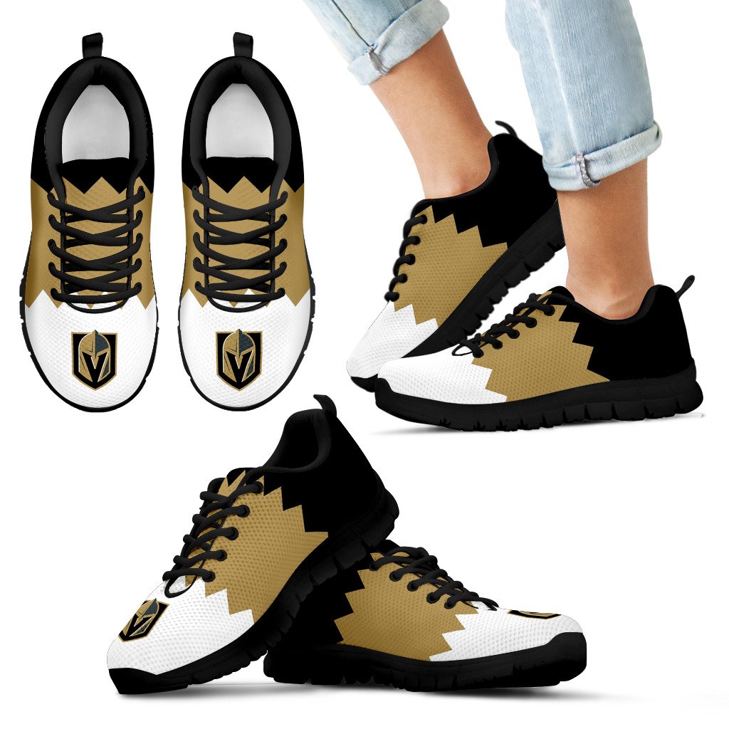 Incredible Line Zig Zag Disorder Beautiful Vegas Golden Knights Sneakers Incredible Line Zig Zag Disorder Beautiful Vegas Golden Knights Sneakers