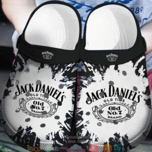 Jack Daniel’S No.7 Black White Drinking Crocband Clog Shoes