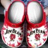 Jim Beam Red Drinking Crocband Clog Shoes