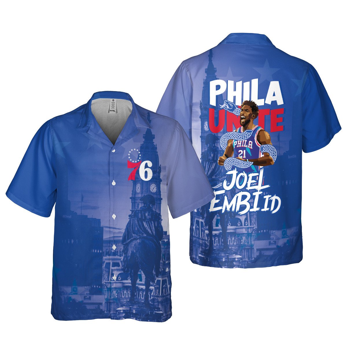 Joel Embiid Stars Player Philadelphia 76ers Print 3D Hawaiian Shirt Joel Embiid Stars Player Philadelphia 76ers Print 3D Hawaiian Shirt