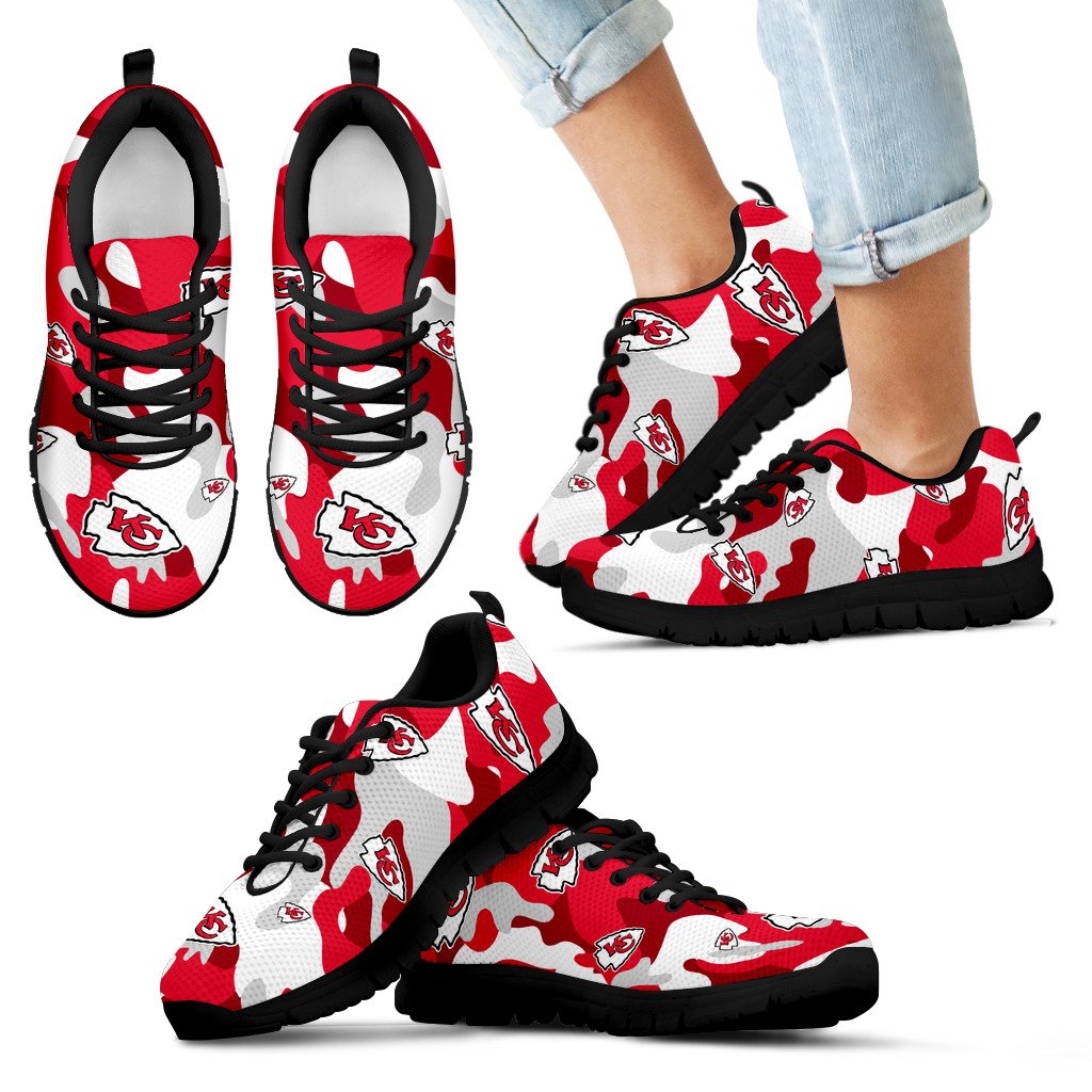 Kansas City Chiefs Cotton Camouflage Fabric Military Solider Style Sneakers Kansas City Chiefs Cotton Camouflage Fabric Military Solider Style Sneakers