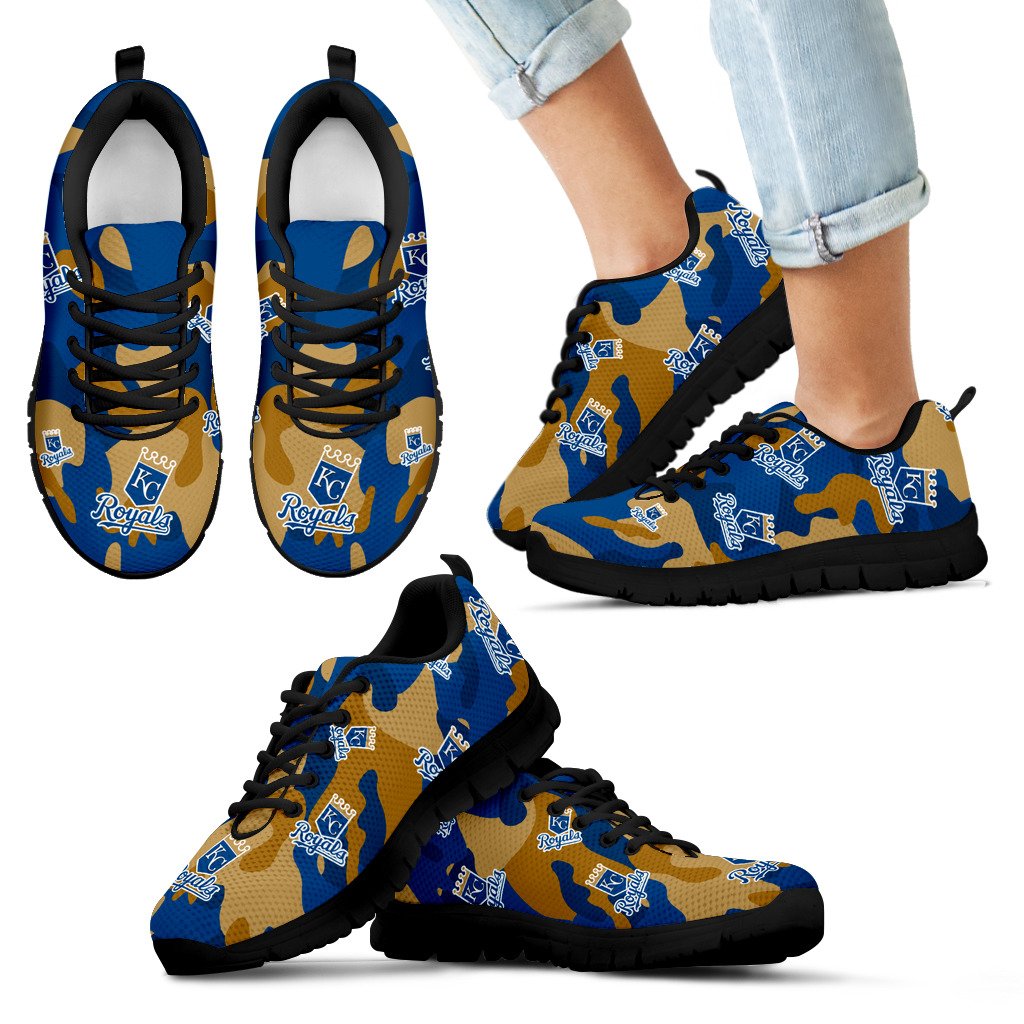 Kansas City Royals Cotton Camouflage Fabric Military Solider Style Sneakers Kansas City Royals Cotton Camouflage Fabric Military Solider Style Sneakers